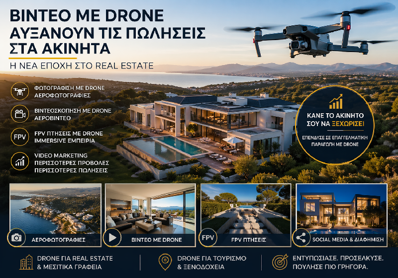 Γιατί οι FPV λήψεις drone αυξάνουν τις πωλήσεις ακινήτων